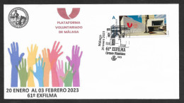 Espagne Lettre Timbre Personnalisé Málaga Expo Philatelique 2023 Spain Personalized Stamp Cover España Sobre Tusello - Briefe U. Dokumente