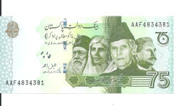 PAKISTAN 75 RUPEES 2022 UNC P 56 - Pakistán