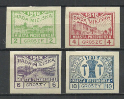 Poland Polska 1918 Local Post Michel 7 - 10 B * - Neufs