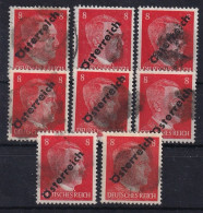 AUSTRIA 1945 - MNG - ANK 662 - Kleckse! - 8 Stamps - Ongebruikt