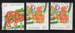 NEW ZEALAND 1993 CHRISTMAS (3) STAMPS VFU - Used Stamps