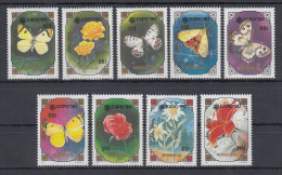 Mongolei 1991 Schmetterlinge Und Blüten Mi.-Nr. 2249 - 2257 **  - Mongolie