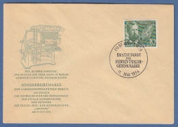 Berlin 1954 Ottmar Mergenthaler Mi.-Nr. 117 Auf Amtlichem FDC - Covers & Documents