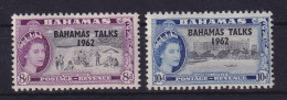 Bahamas 1963 Aufdruck BAHAMAS TALKS Mi.-Nr. 186-187 Postfrisch ** - Bahamas (1973-...)