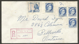 1960 Registered Cover 25c Wildings/Dollard Ormeaux CDS Belleville Sub No 5 Ontario Local - Postal History