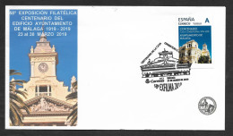 Espagne Lettre Timbre Personnalisé Málaga Expo Philatelique 2019 Spain Personalized Stamp Cover España Sobre Tusello - Storia Postale