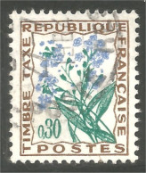 330 France Yv 99 Taxe 30c Myosotis Fleur Flower Blume (177b) - 1960-.... Oblitérés