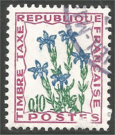 330 France Yv 96 Taxe 10c Gentiane Gentian Fleur Flower Blume (175c) - 1960-.... Oblitérés