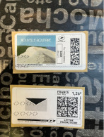 (STAMPS 18-1-2024) FRANCE - Postage Label (2 Postage Labels As Seen On Scan) Eco Pli Or Lettre Verte  Etc (Aquitaine) - Francobolli Stampabili (Montimbrenligne)