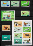 Korea, North 1976 MiNr. 1500 - 1506 (Block 25) Korea-Nord Birds Pheasants 6v + S\sh + M\sh  MNH**  30.00 € - Hoendervogels & Fazanten