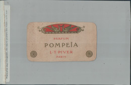 Carte Parfumée Parfum Pompeïa L.T. Piver Paris, Verso Calendrier 1917  (2024 Jan Boite Chromo) - Anciennes (jusque 1960)