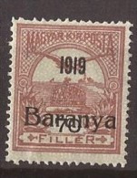 6 - 24.1919  12-14   BARANYA  UNGARN SERBIA JUGOSLAVIJA OVERPRINT  -B-  TYP. II. INTERESSANT  - TYP II NEVER HINGED - Baranya