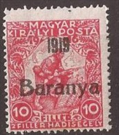 6 - 24.  1919  15-7   BARANYA  UNGARN SERBIA JUGOSLAVIJA OVERPRINT  - B. TYP. II. INTERESSANT  - TYP II NEVER HINGED - Baranya