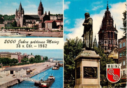 73871056 Mainz  Rhein Dom  Rheinpartie Gutenberg Denkmal  - Mainz