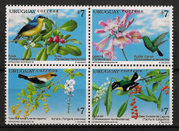 Uruguay 1999 MiNr. 2437 - 2440 Plants, Flowering Trees, Birds Hummingbirds 4v MNH** 9.00 € - Colibríes