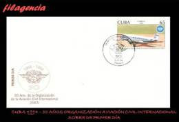CUBA SPD-FDC. 1994-15 50 ANIVERSARIO DE LA ORGANIZACIÓN DE AVIACIÓN CIVIL INTERNACIONAL OACI - FDC