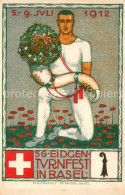 13558826 Basel BS Plakat 56stes Eidgenoess Turnfest Basel 1912 Basel BS - Andere & Zonder Classificatie