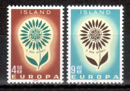 Iceland 1964 Europa CEPT (**) Mi 385-86 - €1,50; Y&T 340-41 - €2,- - 1964