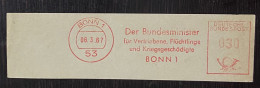 Refugee, Displaced, German Ministry, Advertisement, Meter Franking, Red Meter, Germany - Fabbriche E Imprese