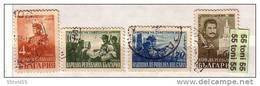 1948 The Soviet Army Michel- 656/659 4 V – Used/oblitere (O) Bulgaria / Bulgarien - Used Stamps