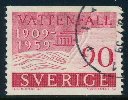 Sweden Suède Sverige: Facit 501, 90ö Red Water Power, VF Used (DCSV00447) - Used Stamps