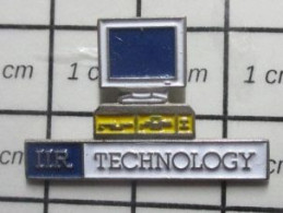 617 Pin's Pins / Beau Et Rare / INFORMATIQUE / IIR TECHNOLOGY MICRO-ORDINATEUR - Informática