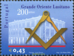 141104 MNH PORTUGAL 2002 BICENTENARIO DEL GRAN ORIENTE LUSITANO - Otros & Sin Clasificación