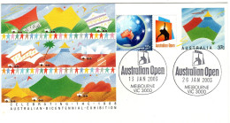 Australia 2003 Australian Open, Souvenir Cover - Marcofilia