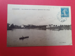 Càd En Bleu De La Gare D'Auxonne Sur Carte Postale Recto Et Verso En 1926 Pour Le Bourget - J 364 - 1921-1960: Modern Period
