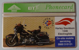 UK - Great Britain - BT & Landis & Gyr - BTP186 - Harley Davidson 1340 Electroglide - 306C - 650ex - Mint - BT Edición Privada