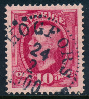 Sweden Suède Sverige: 10ö Carmine Oscar II, Cancel HÖGFORS 24.2.1900 (DCSV00451) - 1885-1911 Oscar II