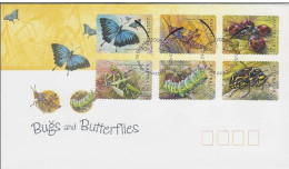 Australia 2003 Bugs And Butterflies P&S FDC - Marcofilia