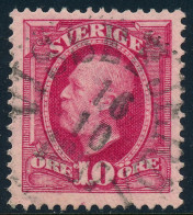 Sweden Suède Sverige: 10ö Carmine Oscar II, Cancel VISSEFJÄRDA 16.10.1897 (DCSV00455) - 1885-1911 Oscar II