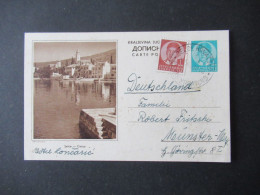 Jugoslawien 1930er Jahre Bildpostkarte Selce Handschriftl. Hotel Loncaric / König Peter II. Mit Zusatzfrankatur - Storia Postale