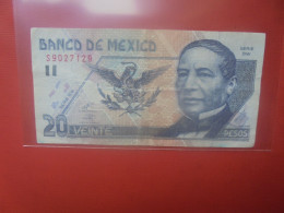 MEXIQUE 20 PESOS 1999 Circuler (B.32) - Mexique