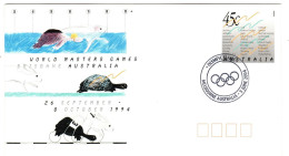 Australia 2004  Olympic Flame,Melbourne ,souvenir Cover - Marcofilia