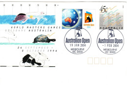 Australia 2004 Australia 2004 Australian Open Date 19 Jan 1 Feb ,souvenir Cover - Bolli E Annullamenti