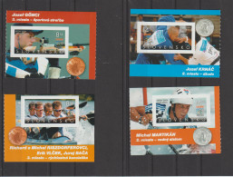 Slovakia 2004 Olympic Games In Athens - Medal Winners 6 Stamps From Booklet MNH/**. Postal Weight 0,045 Kg - Zomer 2004: Athene