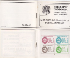 PRINCIPAT D'ANDORRA - VEGUERIA ESPISCOPA- SERVEI D'EMISSIONS - CARNET NEUFMARQUES DE FRANQUICIA - POSTAL INTERIOR  / R46 - Bischöfliche Viguerie