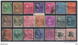 U.S.A.:  1938  PRESIDENTS  -  LOT  21  USED  STAMPS  -  YV/TELL. 369//399 - Used Stamps