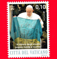 Nuovo - MNH - VATICANO - 2023 - Europa – Pace - Papa Francesco E Bandiera Dell'Ucraina – 0.10 - Nuovi