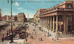 FRANCE - Bordeaux - Place De La Comédie - Le Grand Théâtre - BR - Colorisé  - Carte Postale Ancienne - Bordeaux