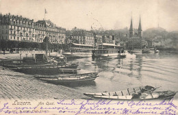 SUISSE - Lucerne - Am Quai - Carte Postale Ancienne - Lucerne