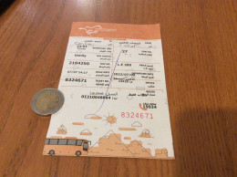 Ticket De Transport *x (bus) "LE CAIRE - LUXOR" Egypte - Mondo