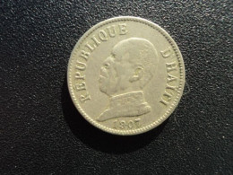 RÉPUBLIQUE D' HAÏTI * : 20 CENTIMES   1907 (w)   KM 55     TTB - Haití