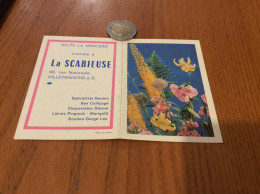 Calendrier 1967 "La SCABIEUSE - VILLEFRANCE / Saône (69) / Photo Léo Aarons (fleur)" (9,4x13cm) - Kleinformat : 1961-70