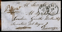 Antichi Stati Italiani - Lombardo Veneto - Padova (29.12 - 1866) - Lettera Per Firenze Inoltrata Poi A Mantova E Resa A  - Other & Unclassified