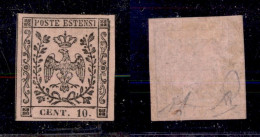 Antichi Stati Italiani - Modena - 1852 - 10 Cent (9) - Gomma Parziale - Diena (800) - Otros & Sin Clasificación