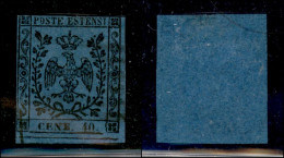 Antichi Stati Italiani - Modena - 1852 - 40 Cent (10d) Usato - Errore CENE - Difettoso In Alto - Da Esaminare - Andere & Zonder Classificatie