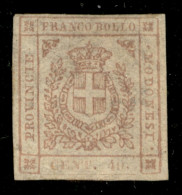 Antichi Stati Italiani - Modena - 1859 - Governo Provvisorio - 40 Cent (17) - Stampa Evanescente - Gomma Integra - Andere & Zonder Classificatie